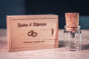 Clé USB Personnalisée en Coffret Bois – Souvenirs intemporels de votre événement