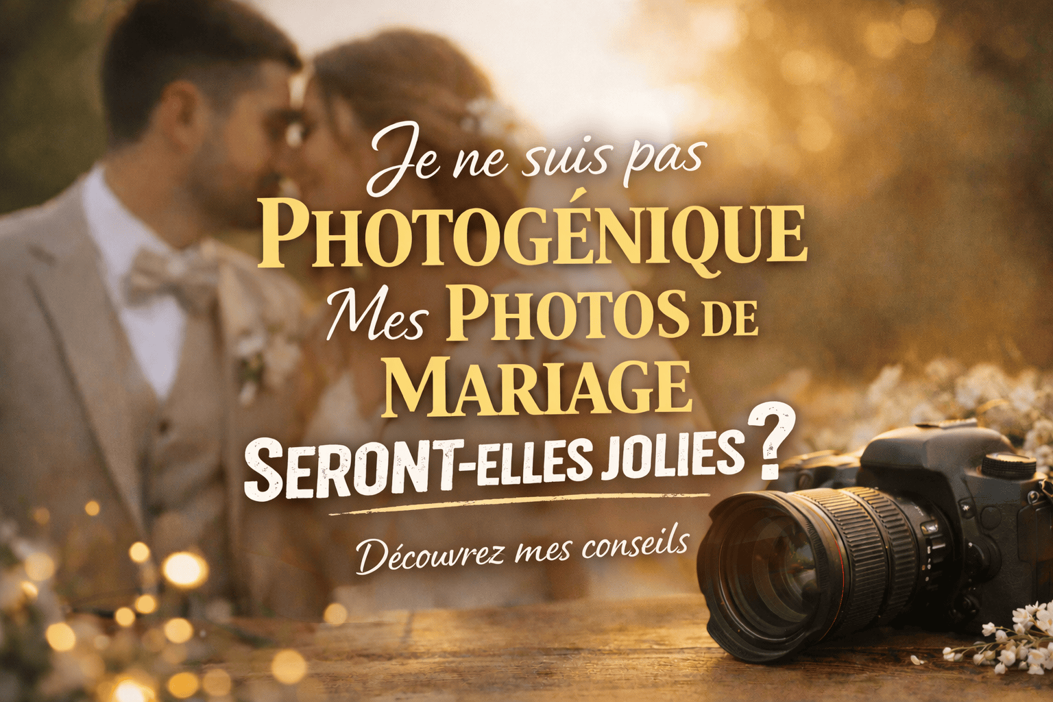 Lire la suite à propos de l’article Je ne suis pas photogénique mes photos de mariage seront t&rsquo;elles jolies